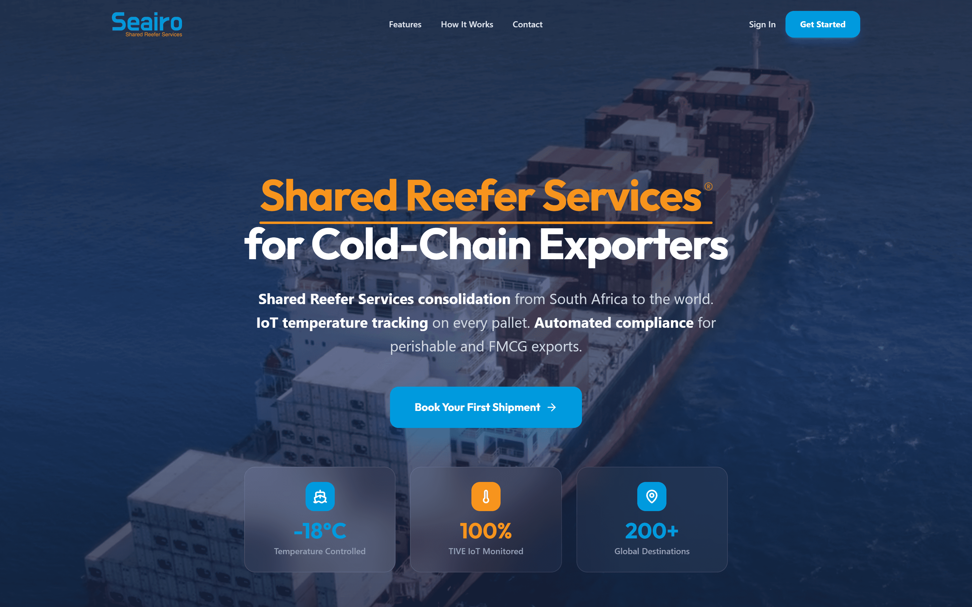 Seairo · A cold-chain consolidation platform for South African exporters.