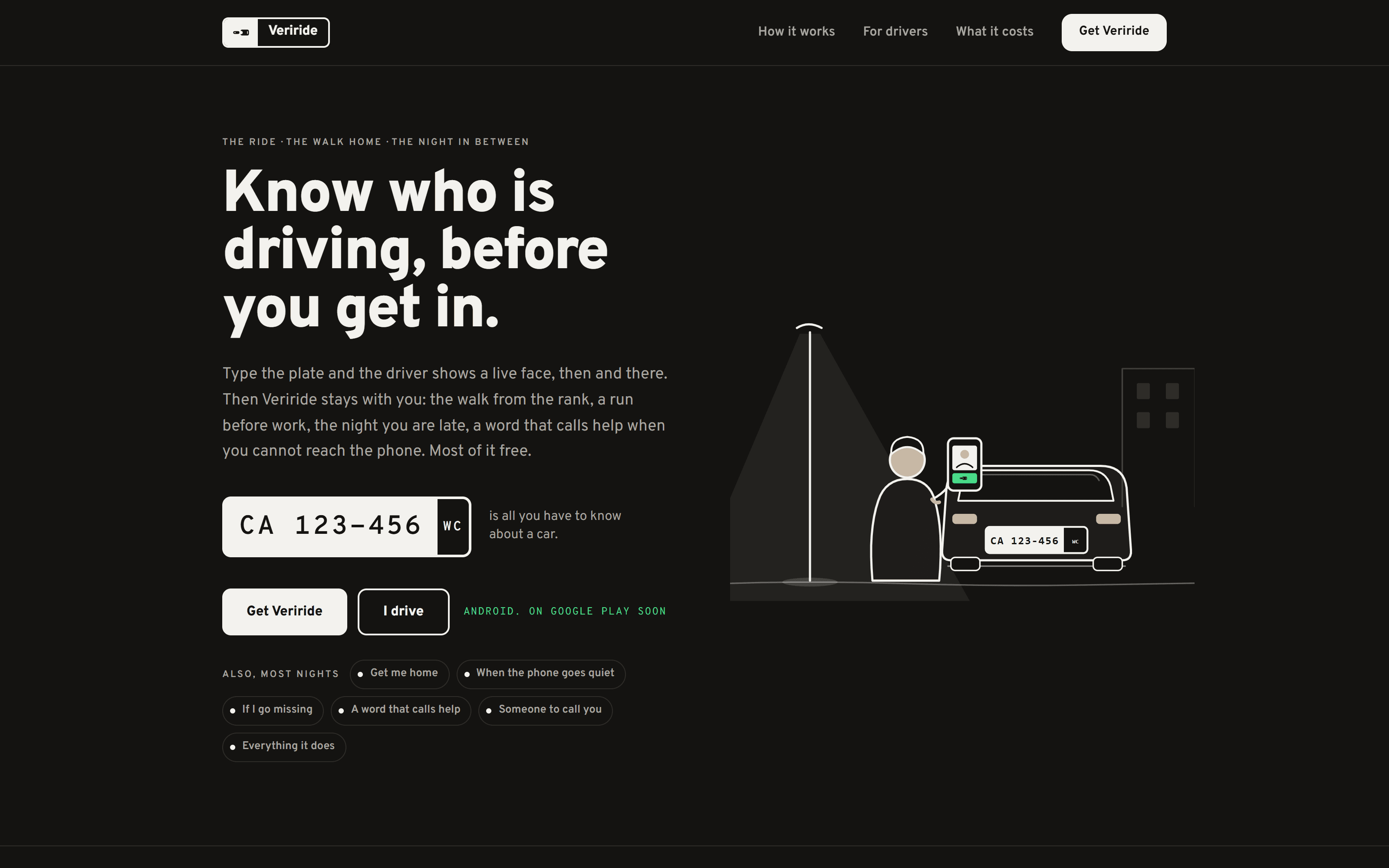 Veriride · A personal-safety app for South Africa: know who is driving before you get in.